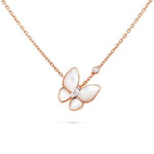 Van Cleef & Arpels Two Butterfly Mother-of-Pearl Pendant Necklace-Seven Season