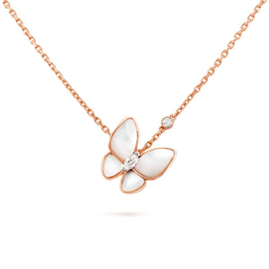 Van Cleef & Arpels Two Butterfly Mother-of-Pearl Pendant Necklace-Seven Season