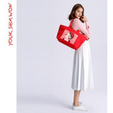 Youk Shim Won Cute Ria Medium Red Tote Bag-Seven Season