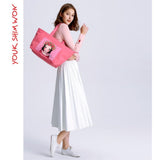 Youk Shim Won Gia Medium Pink Tote Bag-Seven Season