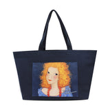 Youk Shim Won Sannah Medium Navy Blue Tote Bag-Seven Season