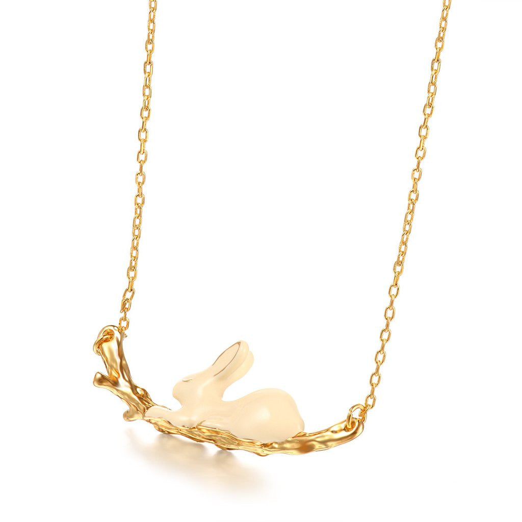 Enamel Bunny Rabbit Chain Necklace - Seven Season