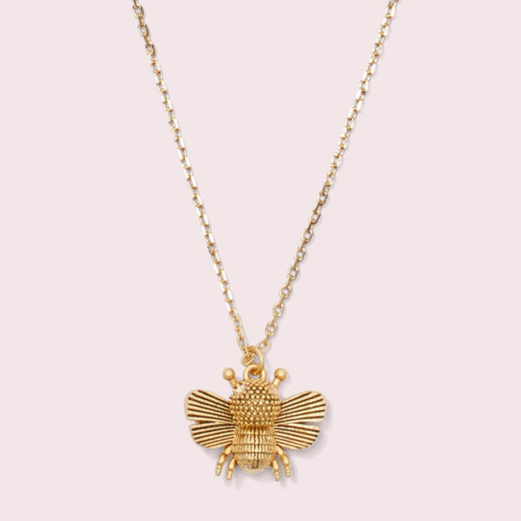 kate spade new york All Abuzz Bee Mini Pendant Necklace-Seven Season