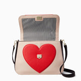 kate spade new york Be Mine Alexya Heart White Satchel Bag-Seven Season