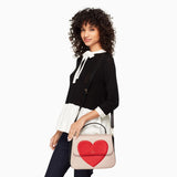 kate spade new york Be Mine Alexya Heart White Satchel Bag-Seven Season