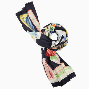 kate spade new york Bookshelf Oblong Scarf-Seven Season