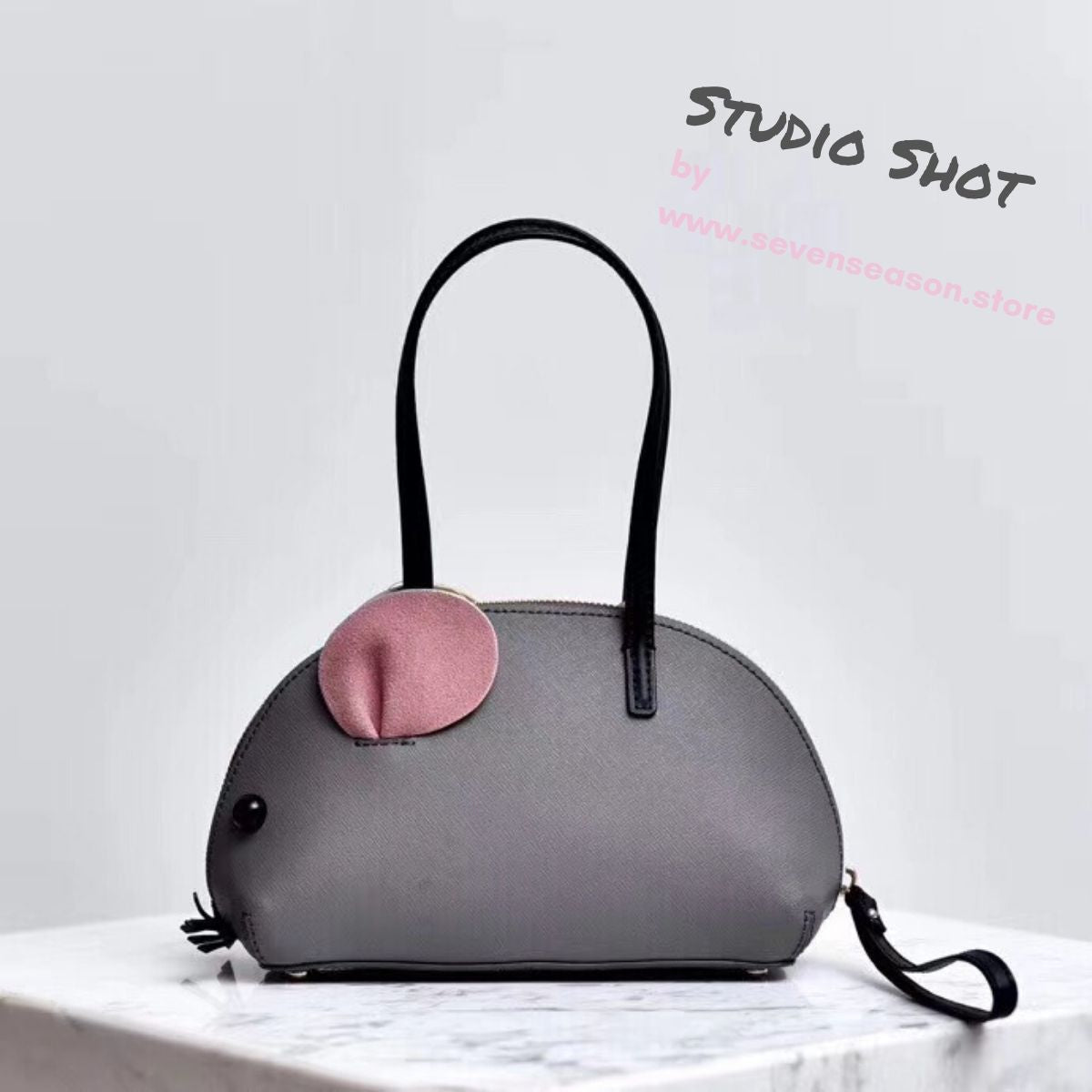 Cat Bag - Black Glitter - Black cat crossbody bag - Molo