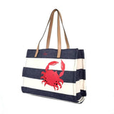 kate spade new york Crab Navy Blue Canvas Tote Bag-Seven Season