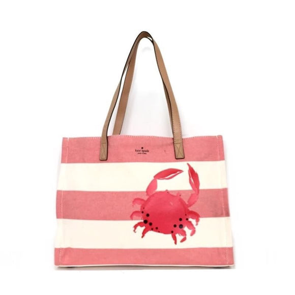 kate spade new york Crab Warm Guava Canvas Tote Bag-Seven Season