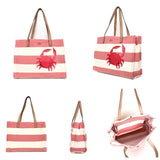 kate spade new york Crab Warm Guava Canvas Tote Bag-Seven Season