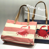kate spade new york Crab Warm Guava Canvas Tote Bag-Seven Season
