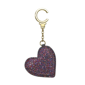 kate spade new york Glitter Heart Deeppink Keychain-Seven Season