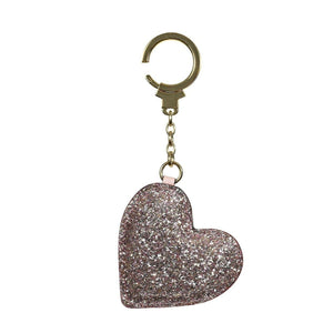 kate spade new york Glitter Heart Pink Keychain-Seven Season