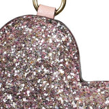 Glitter Heart Pink Keychain