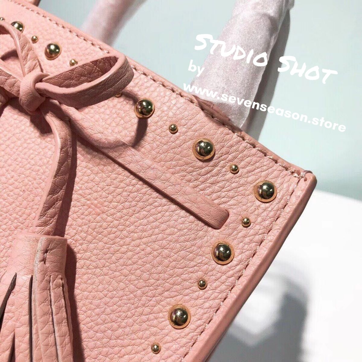 Hayes Street Studded Warm Vellum Sam Satchel Bag Seven Season