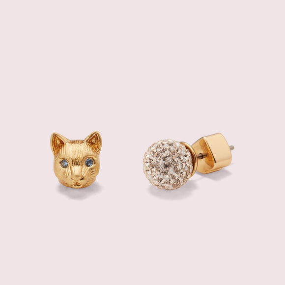 kate spade new york House Cat Pavé Studs-Seven Season