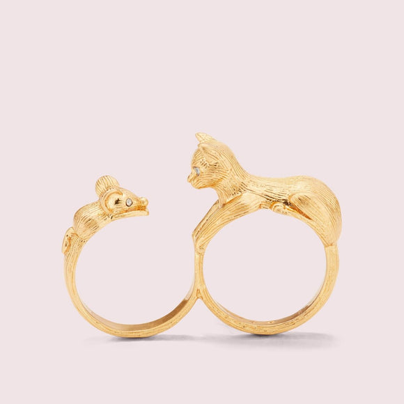 kate spade new york House Cat and Mouse Ring-Seven Season