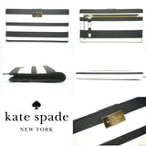 kate spade new york Hyde Lane Black and White Stripe Stacy Wallet-Seven Season