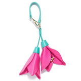 Leather Floral Bag Charm