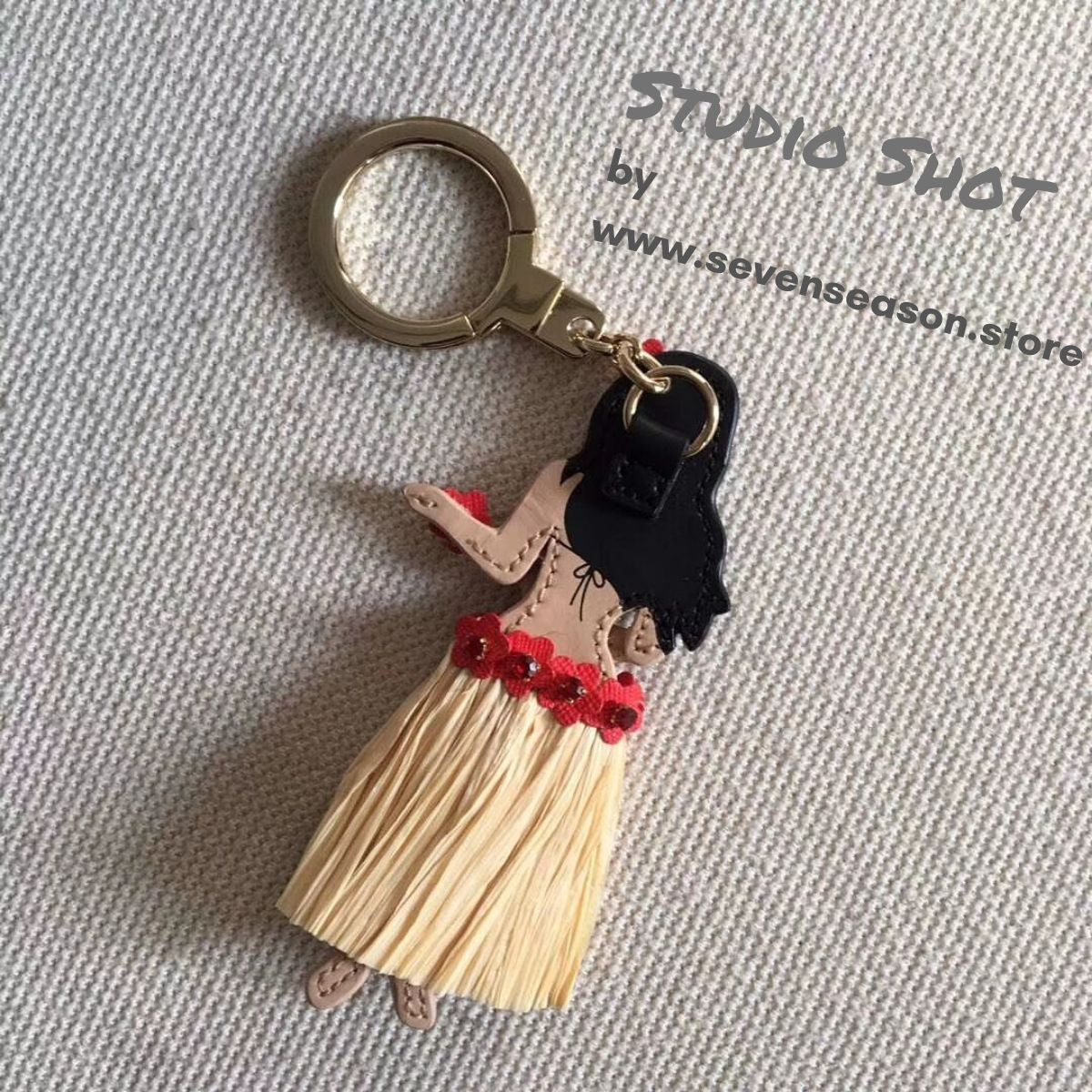 Leather Hula Girl Keychain - Seven Season