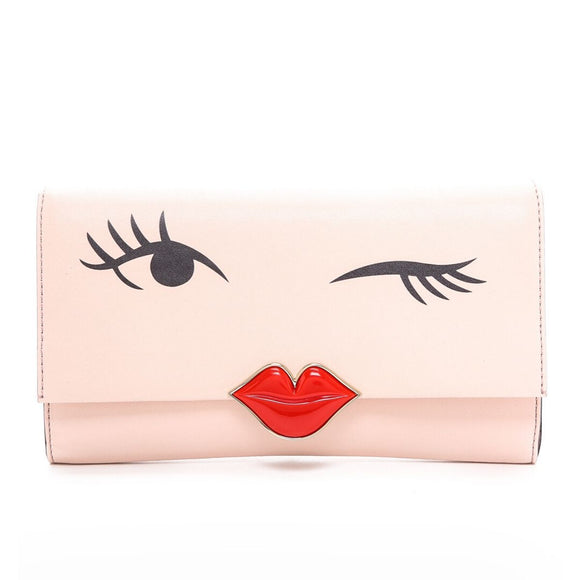 kate spade new york Love Birds Wink Lambskin Leather Clutch-Seven Season