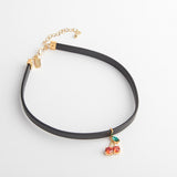 kate spade new york Ma Cherie Cherry Crystal Leather Choker-Seven Season