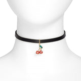 kate spade new york Ma Cherie Cherry Crystal Leather Choker-Seven Season