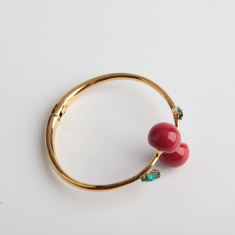 Ma Cherie Cherry Open Hinged Cuff Bracelet Seven Season