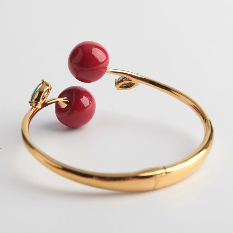 Ma Cherie Cherry Open Hinged Cuff Bracelet Seven Season