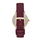 kate spade new york Metro 5 O’clock Somewhere Merlot Leather Watch-Seven Season