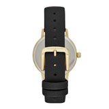 kate spade new york Metro 5 O’clock somewhere Black Leather Watch-Seven Season