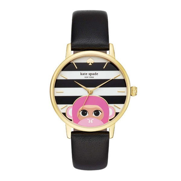 Metro Monkey Gold Tone Leather Watch - Seven Season