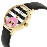 kate spade new york Metro Monkey Gold Tone Leather Watch-Seven Season