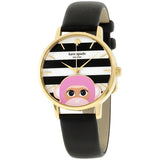 kate spade new york Metro Monkey Gold Tone Leather Watch-Seven Season