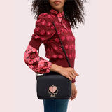 kate spade new york Nicola Twistlock Medium Black Shoulder Bag-Seven Season