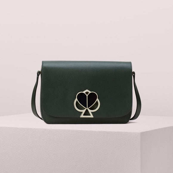 kate spade new york Nicola Twistlock Medium Deep Evergreen Shoulder Bag-Seven Season