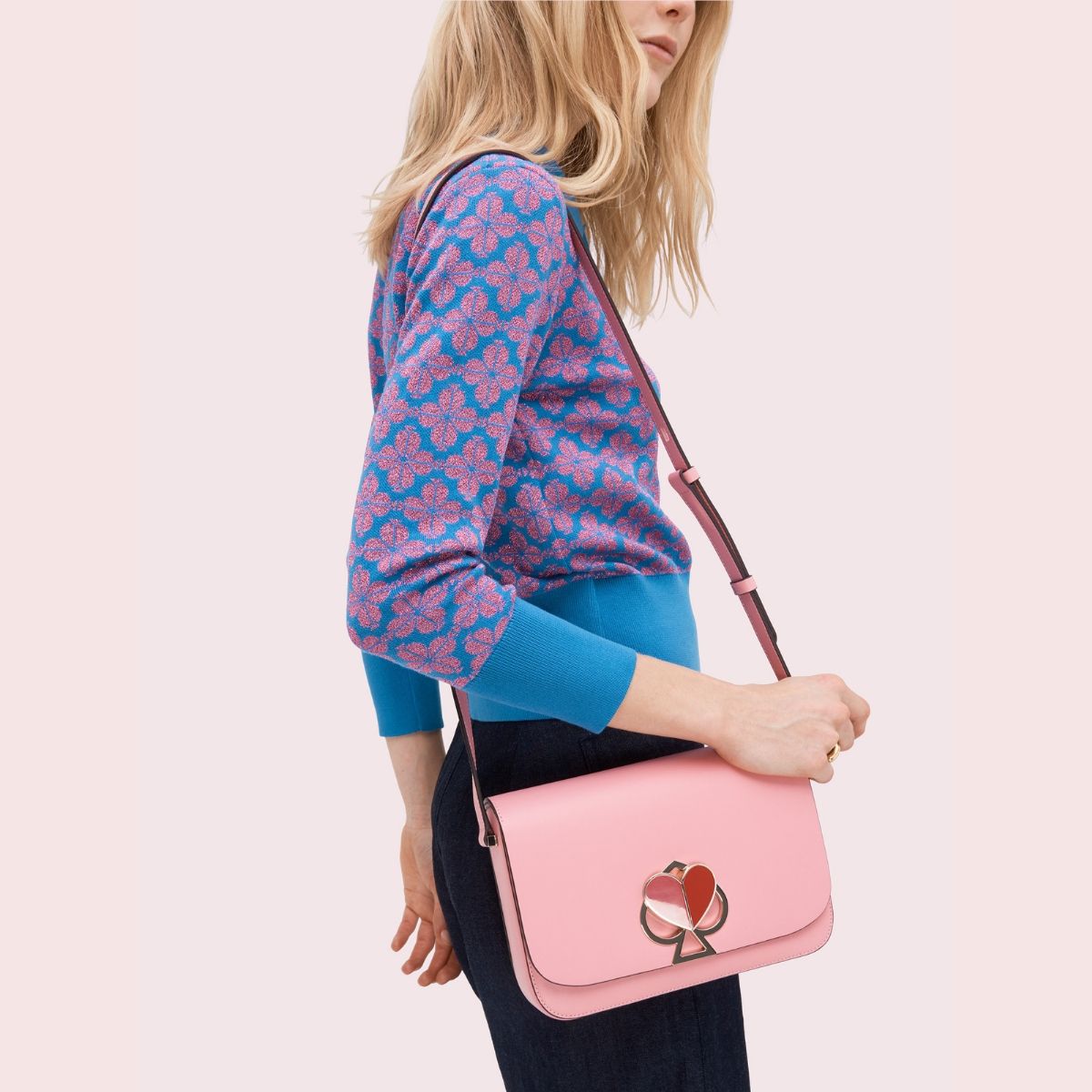 Kate Spade Nicola Twistlock Medium Shoulder Bag Rococo Pink