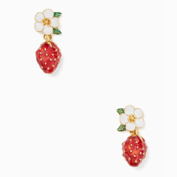 Strawberry earrings kate spade hot sale