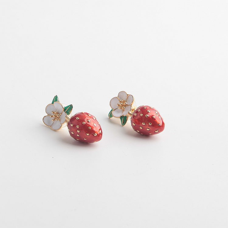 Picnic Perfect Strawberry Drop Earrings - Seven Season