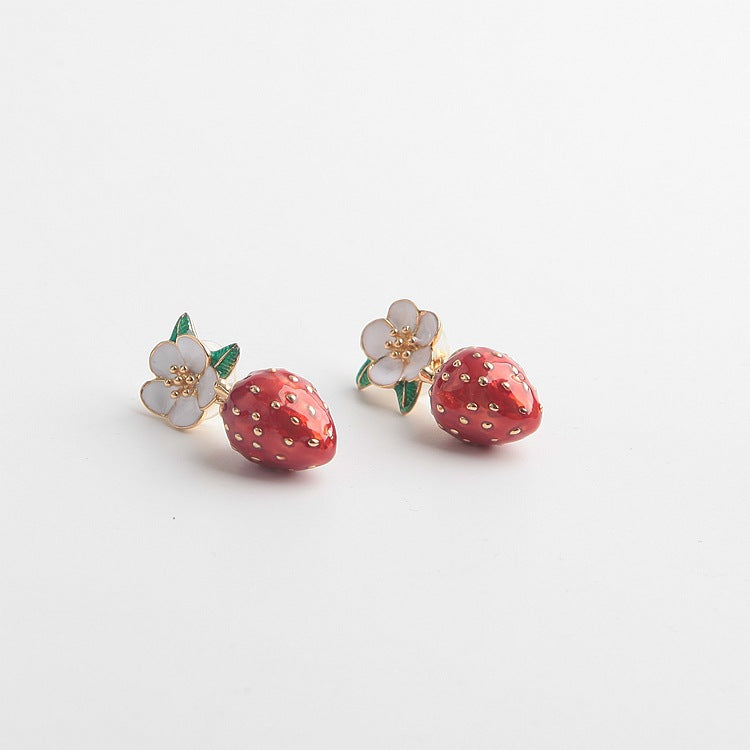 Picnic Perfect Strawberry Drop Earrings