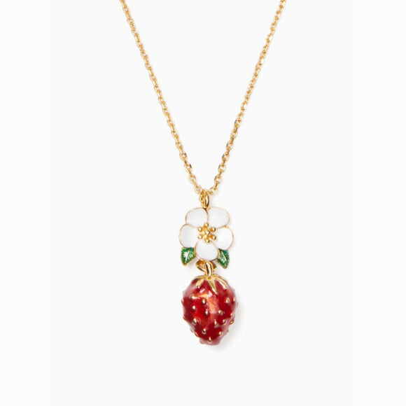 kate spade new york Picnic Perfect Strawberry Pendant Necklace-Seven Season