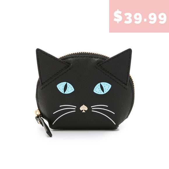 kate spade new york Cat’s Meow Black Cat Coin Purse-Seven Season