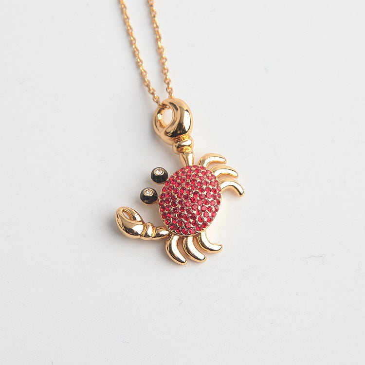 Shore Thing Pave Crab Necklace