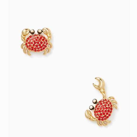 kate spade new york Shore Thing Pave Crab Stud Earrings-Seven Season