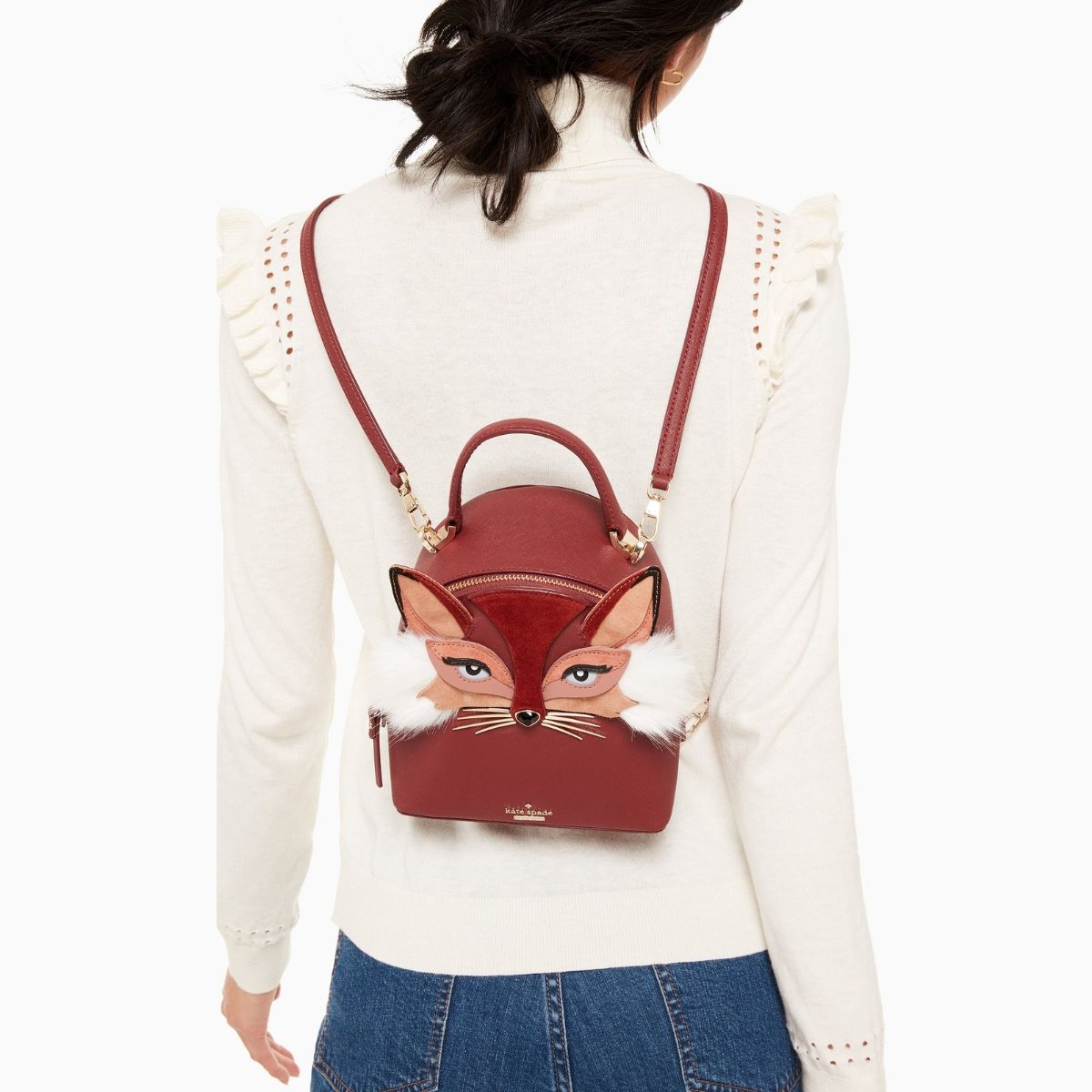 kate spade out of the woods fox mini convertible backpack So Foxy Fox Binx Backpack