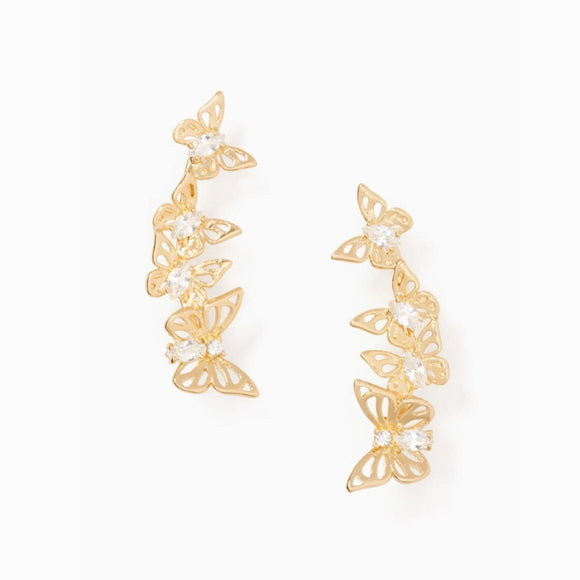 kate spade new york Social Butterfly Linear Earrings-Seven Season