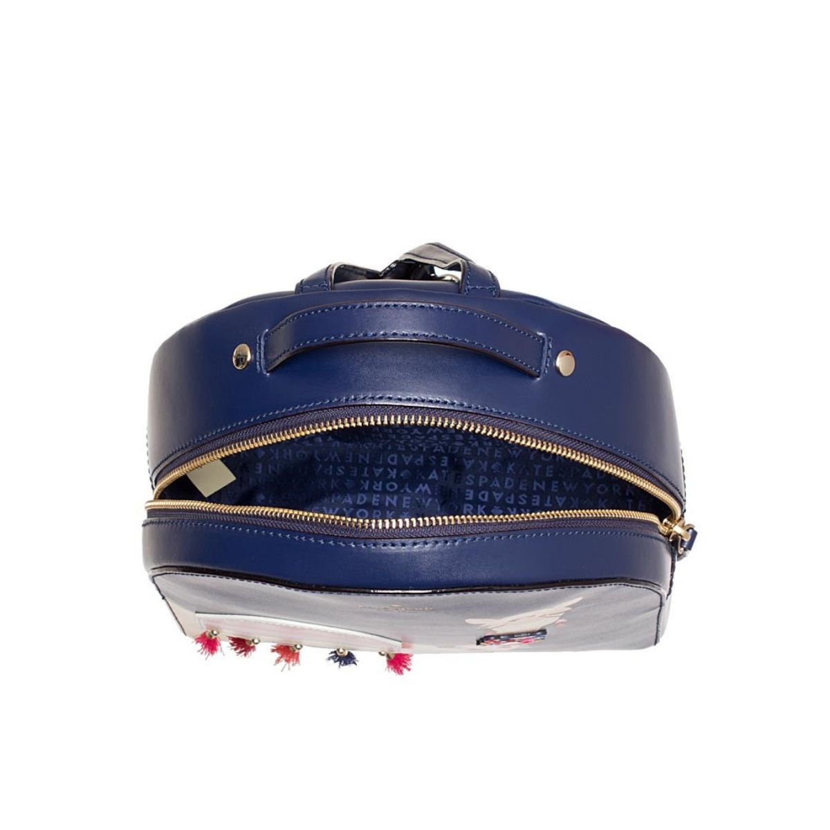 dark blue leather kate spade backpack nwot Spice Things Up Camel Sammi Navy Backpack