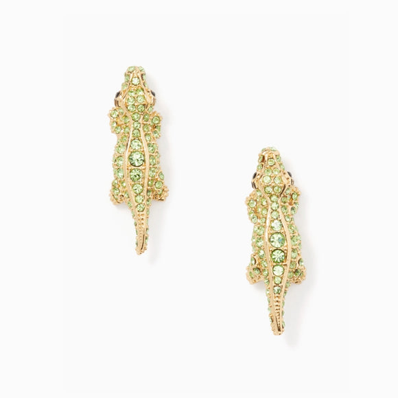 kate spade new york Swamped Pave Alligator Stud Earrings-Seven Season