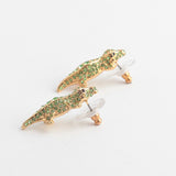 kate spade new york Swamped Pave Alligator Stud Earrings-Seven Season