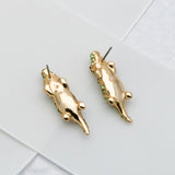 kate spade new york Swamped Pave Alligator Stud Earrings-Seven Season